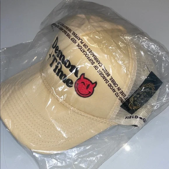 *NEW* Limited Edition Demon Time Cream Trucker Snapback Hat by Field Grade - Picture 10 of 12